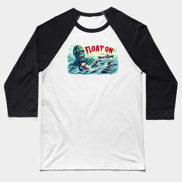 Float on to the black lagoon Baseball T-Shirt by Dead Galaxy